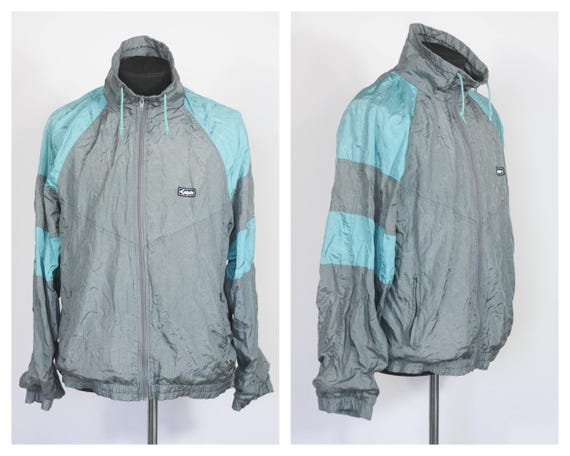 Turquoise Jacket Spring Windbreaker Mens Track Top Sport