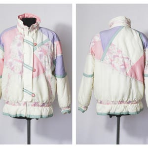 Damen Größe M Vintage Funky Wintermantel Warme Jacke Shell-Mantel Damenjacke Skijacke Schneejacke Wintermantel Skibekleidung