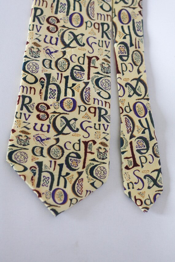 Greek letters tie Historical tie Men's tie Alphab… - image 4