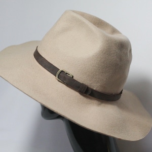 Vintage wide brim Hat Western hat Unisex hat Tan fedora Western hat Brown hat Cowboy hat Wild vest Outback hat Western look