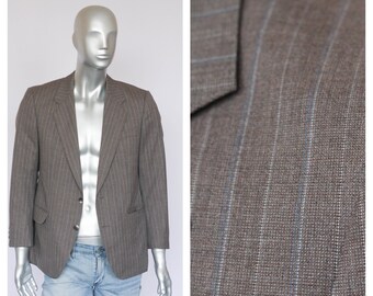 Brown stripped blazer Mens blazer Wool coat Tweed blazer Spring blazer Autumn blazer Warm blazer Every day coat  Office coat Casual blazer