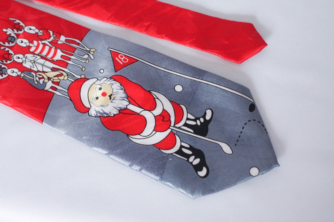 golfing santa tie