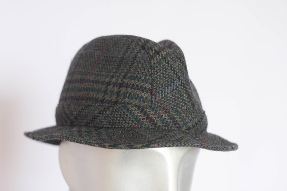 Vintage Plaid Hat Unisex Hat Mens Hat Womens Hat Wool Hat  display picture 3