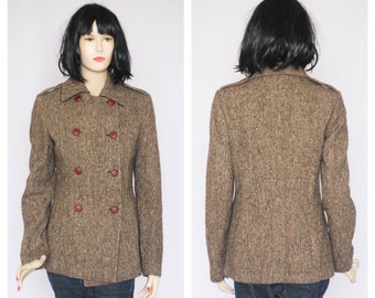 Autumn wool jacket Womens jacket Warm jacket Wool blazer Gray coat Wool jacket Retro blazer gray blazer Warm blazer Spring coat Wool coat