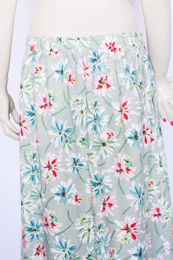 Vintage maxi skirt Long skirt Floral skirt Flower… - image 9
