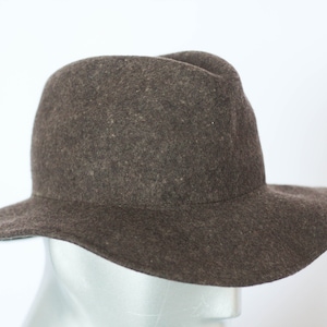 Classic fedora Mens hat Brown hat Wool hat Casual fedora Size small 55 Mens pillbox Formal hat Winter hat Retro hat Gentelman hat