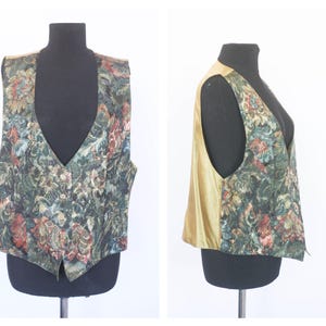 5X size vest Abstract vest Rare vest Office wear Black vest Fabric vest Flowers waistcoat Cropped sweater Sleeveless sweater Vest top womens