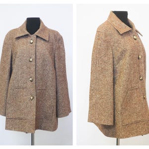 Abrigo vintage de lana marrón Abrigo de invierno Abrigo cálido Abrigo retro Abrigo de mujer Abrigo largo Abrigo de abrigo Abrigo midi Abrigo holgado