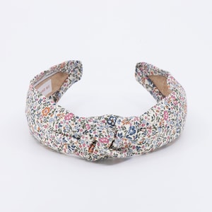 Fall Floral Women&#39;s Knot Headband | Liberty of London Katie and Millie Fabric | Comfortable Classic Western Top Knot Alice Band