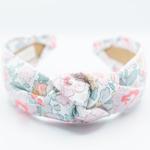 Liberty of London Headband, Betsy, Spring Headband, Woman&#39;s Knot Headband, Top Knot Headband, Floral Headband