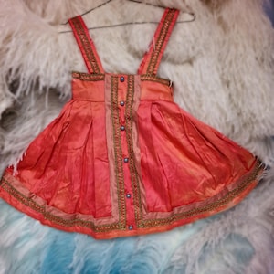 Antique Orange-Pink Children&#39;s Dress – French Theater Costume