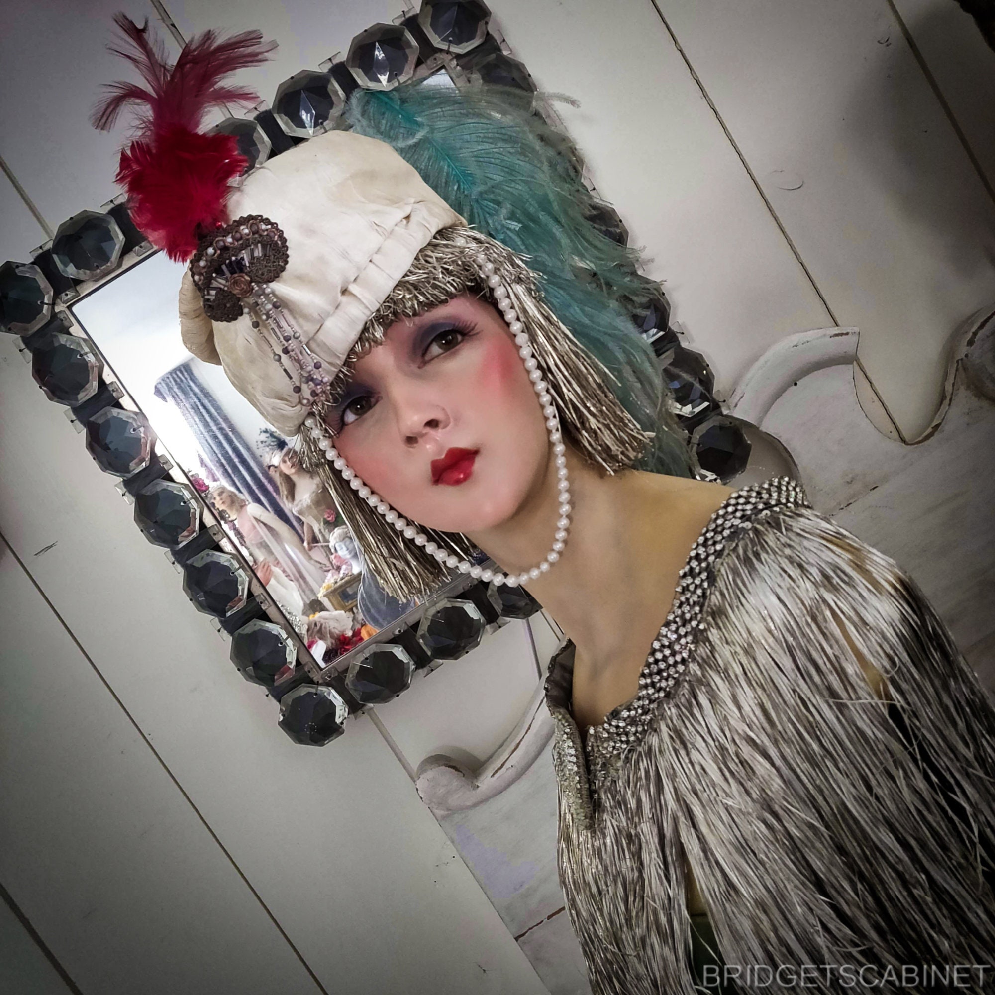 Antique Paul Poiret Style Hat Turban 1920s Follies Bergeres Showgirl Flapper