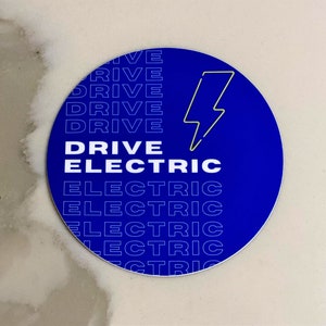 Drive Electric Vinyl Sticker Vehicle Car Bumper Decal