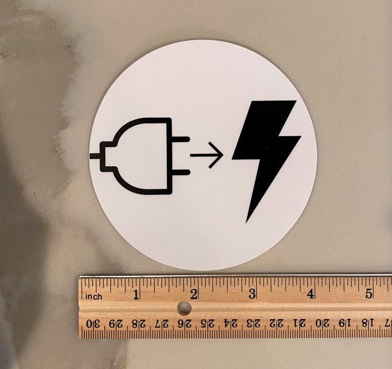 Plug to Charge Electric Vehicle Car Bumper Sticker Vinyl Decal Etsy