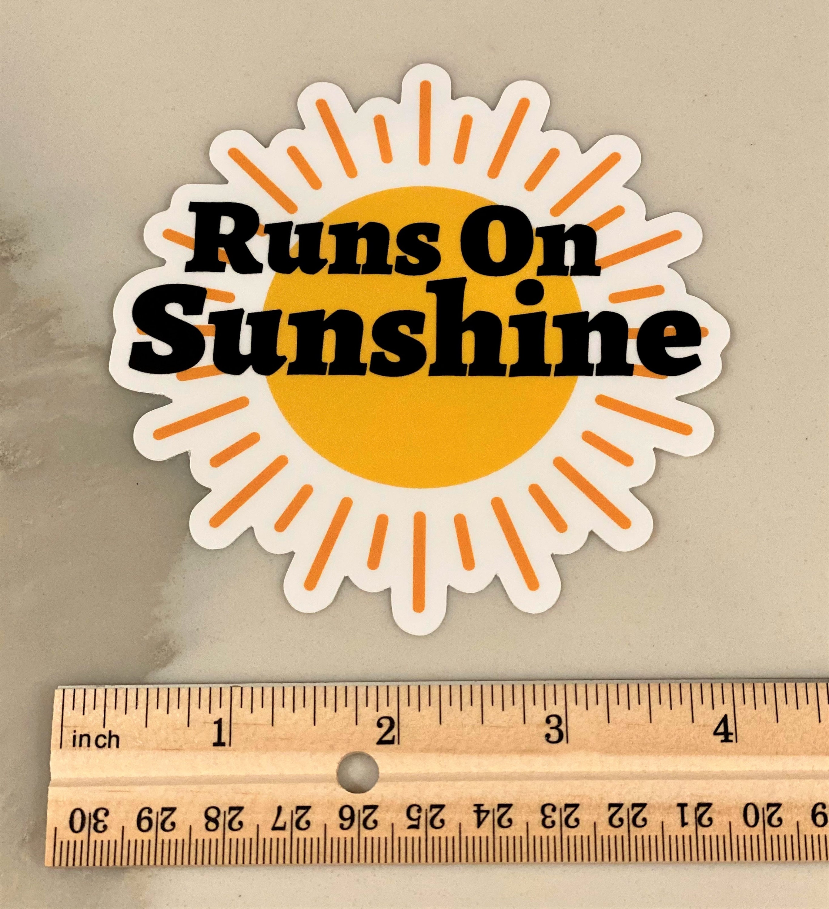 Runs on Sunshine Electric Vehicle Car Bumper Sticker Decal - Etsy