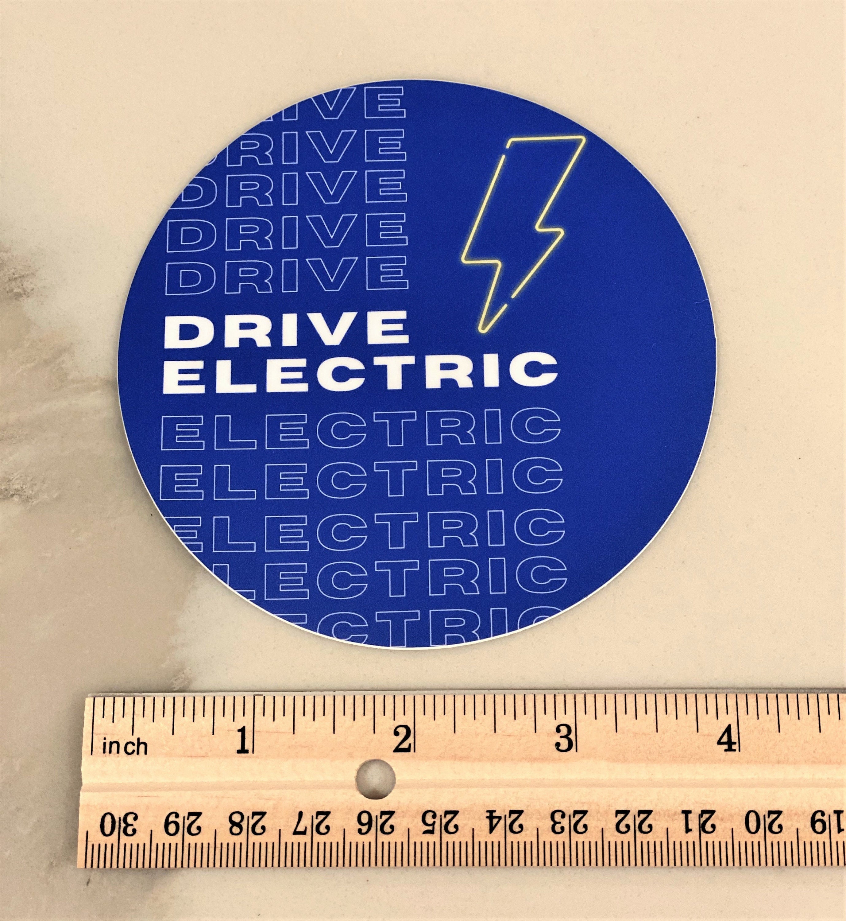 Drive Electric Vinyl Sticker Vehicle Car Bumper Decal Etsy
