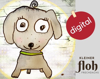 frecher kleiner hund - digital zum download