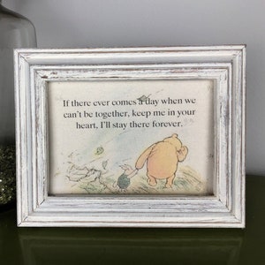 Winnie the Pooh Nursery Quote Sign: Shabby Chic Frame