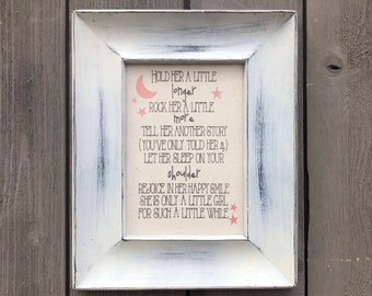 Nursery Room Sign: Shabby Chic Frame, Children's Quote