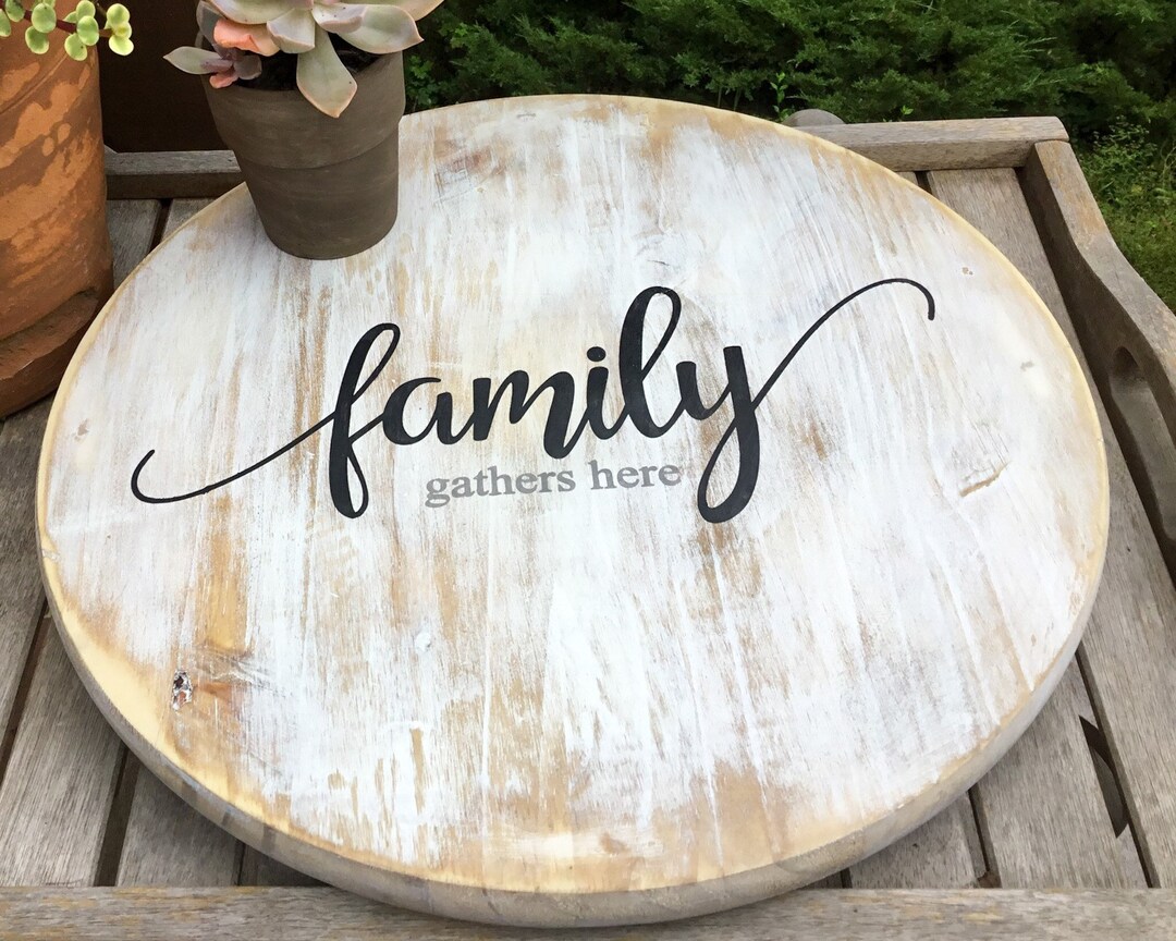 Lazy Susan Gift for Mom From Daughter Family Gathers Here Etsy
