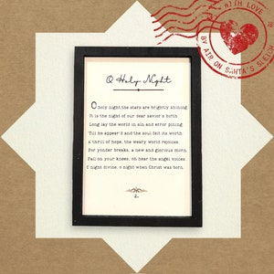 O Holy Night Engraved Wood Sign: Farmhouse Christmas Decor