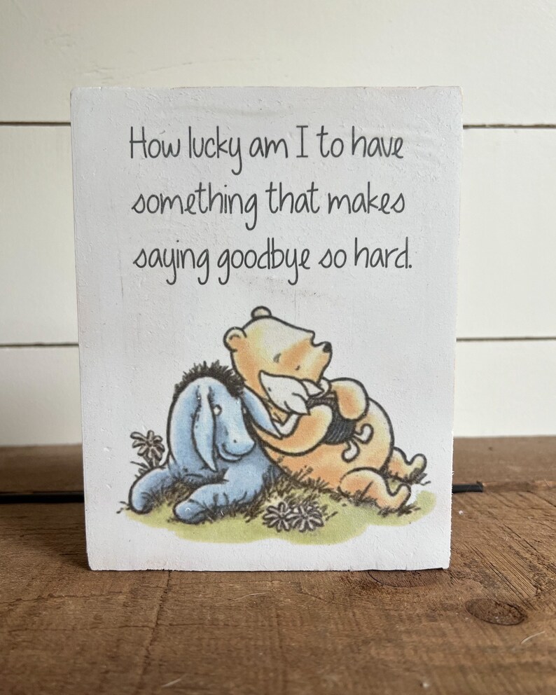 Winnie the Pooh Sign How Lucky Am I Gift for Friend Pooh - Etsy UK