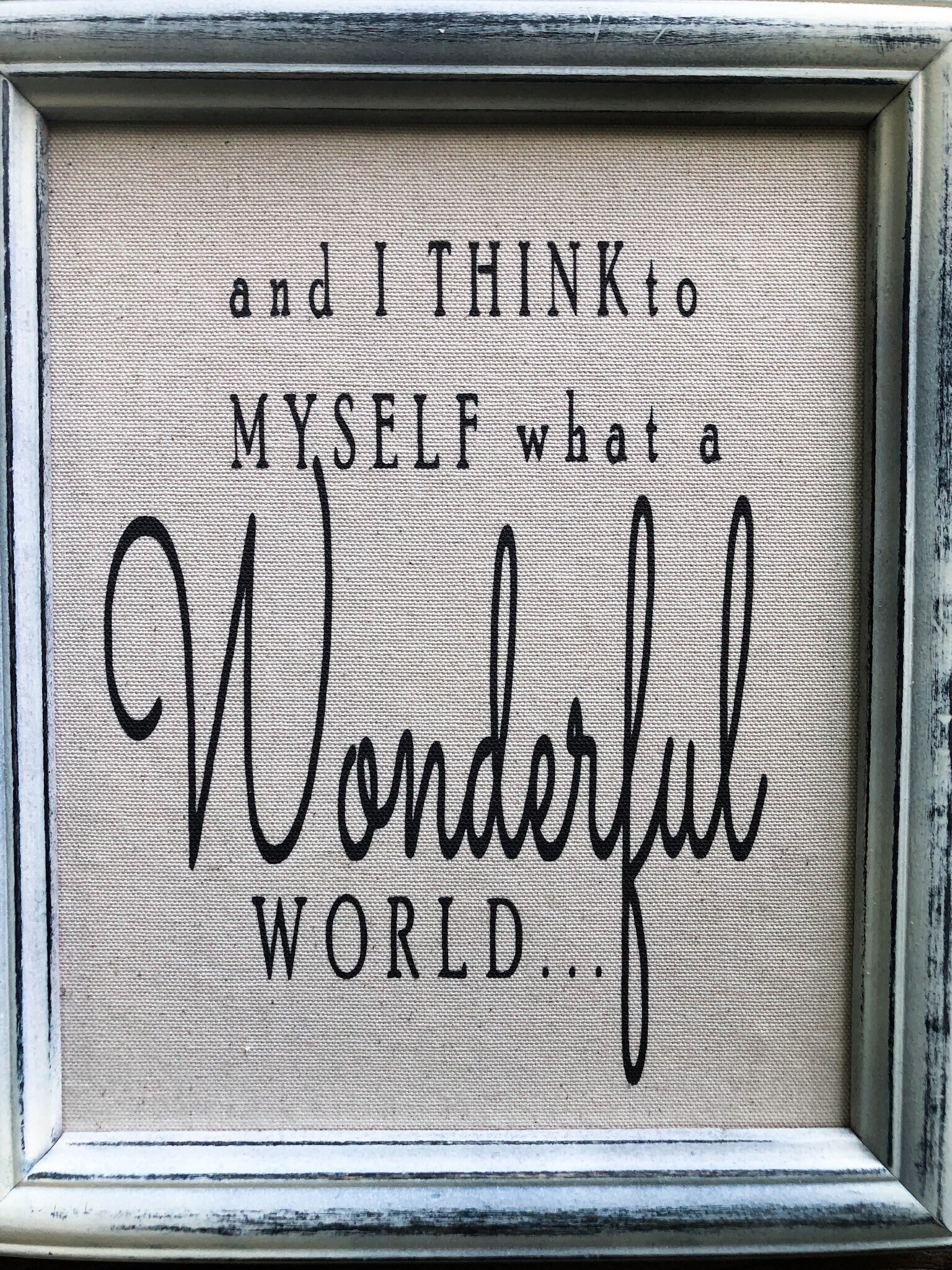 And I Think to Myself What a Wonderful World Framed Sign Etsy
