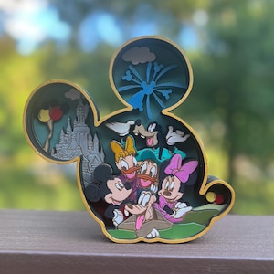 3D Wooden Mickey Mouse Decoration, Wood Carving, Wooden Disney Scene, Kids room sign, Gift for Her, Nursery room decor