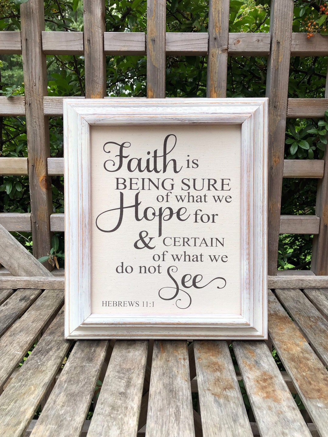 Faith Wall Art Scripture Sign Inspirational Quote Bible Etsy