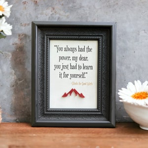 Glinda Quote Framed Art: Shabby Chic Rustic Decor, BFF Gift
