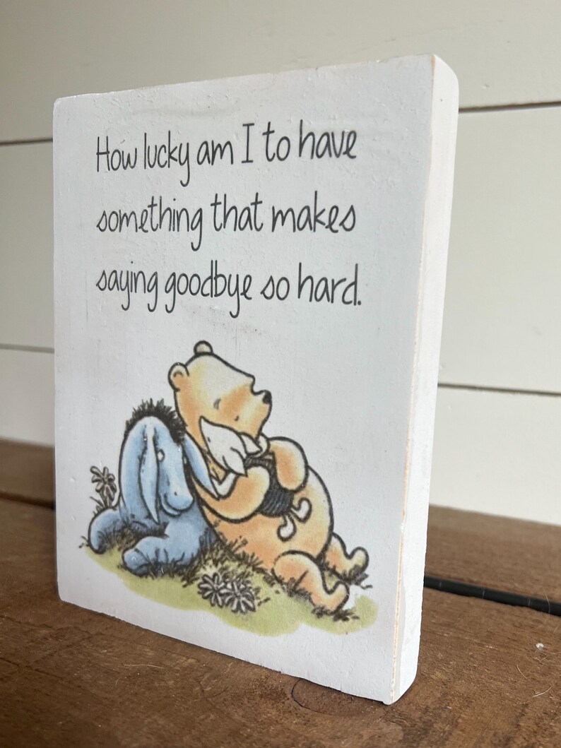 Winnie the Pooh Sign How Lucky Am I Gift for Friend Pooh - Etsy UK