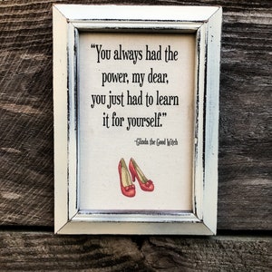 Glinda the Good Witch Quote: Shabby Chic Framed Canvas Art