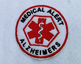 Alzheimer's Medical Alert Applique Patch - 2.5 inch (Embroidery File)