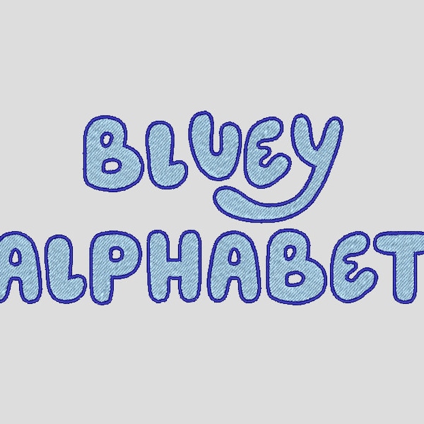 Embroidery Files for Blue Dog Style Font - Bundle of sizes