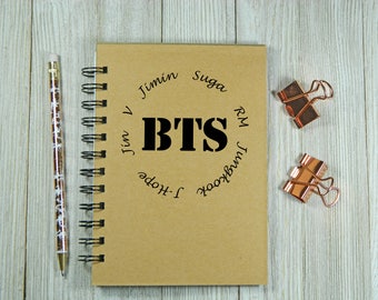 BTS (Bangtan Boys) Inspired Notebook/Journal