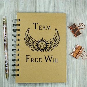 Team Free Will Supernatural inspired Notebook/Journal image 1