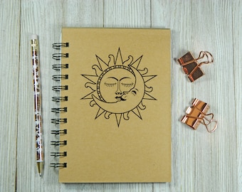 Sun and Moon notebook/journal
