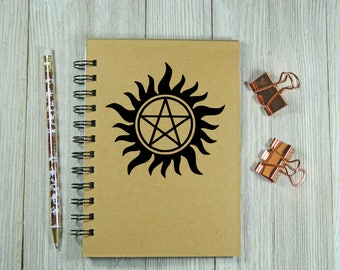Supernatural inspired pentagram notebook/journal