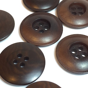 10 Deep Brown Corozo Nut buttons 3/4"