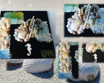 Acrylic painting on canvas in 3d * shells *