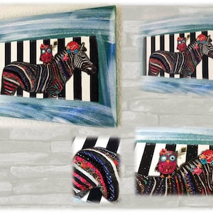 Arcyl image in mixed media FASHIONABLE ZEBRA image 1