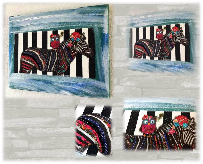 Arcyl image in mixed media FASHIONABLE ZEBRA image 1