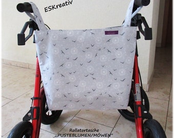 ROLLATOR BAG / SHOPPING BAG for rollators / wheelchairs "DALLEN BLUMEN"