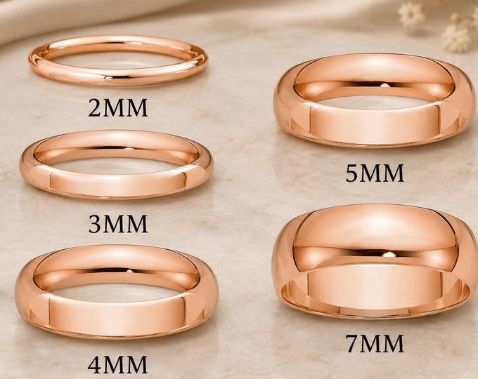 Personalized Engraved Matching Couples Rings, Custom Rose Gold Minimalist Tungsten Wedding Band Set, Comfort Fit Promise Engagement Bands