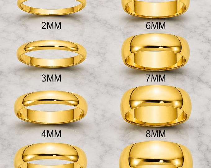 Engraved Comfort Fit, Custom Personalized Gold Tungsten Carbide Wedding Band Ring for Unisex, 2mm-9mm Sizes His & Hers Promise Gift Set