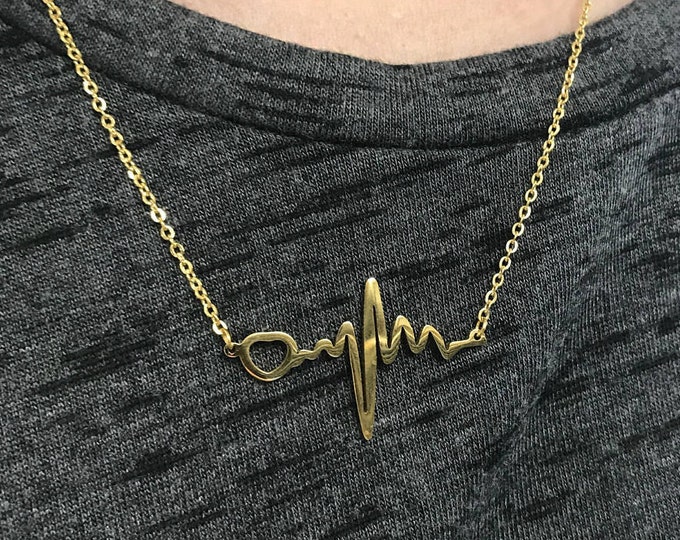 Personalized Heartbeat Necklace for Women, Custom Engraved 316l Stainless Steel Necklace, Love Pendant Women's Jewelry, Mother's Day Gift