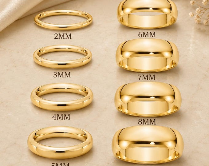 Personalized Gold Tungsten Wedding Band, Custom Engraved Matching Ring Set, His and Hers Wedding Ring, Comfort Fit Available in 2mm-9mm Ring