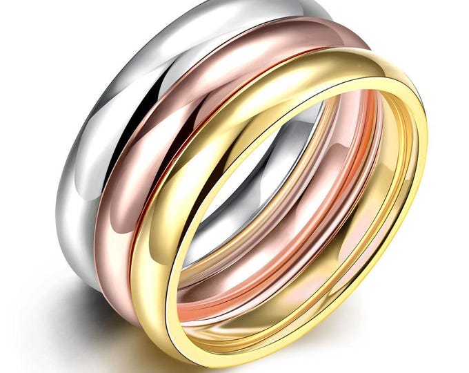 Custom 2mm Tungsten Carbide Ring, Matching Engagement Dainty Ring, Wedding Band for Men & Women, Rose Gold Ring Wedding Jewelry