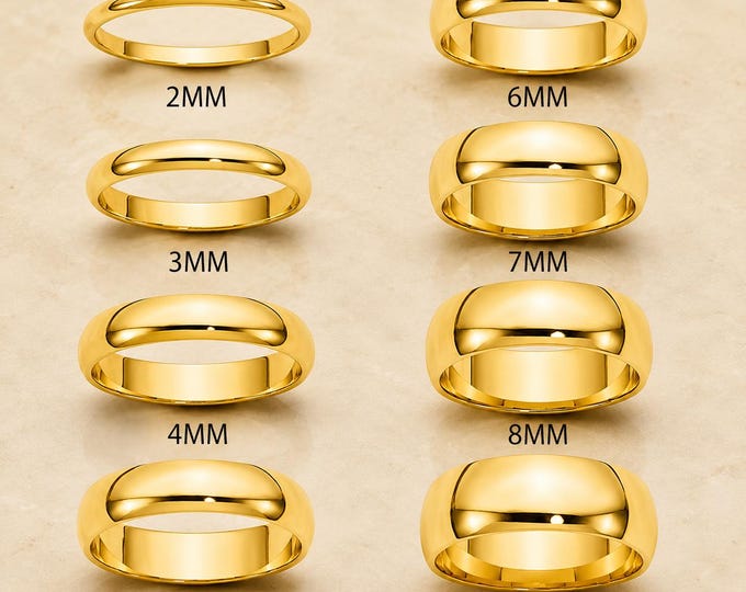 Gold Tungsten Wedding Band Ring Set, Custom Engraved His & Hers Rings, Personalized Engagement Bands, Comfort Fit 2mm-9mm Widths Ring Gift