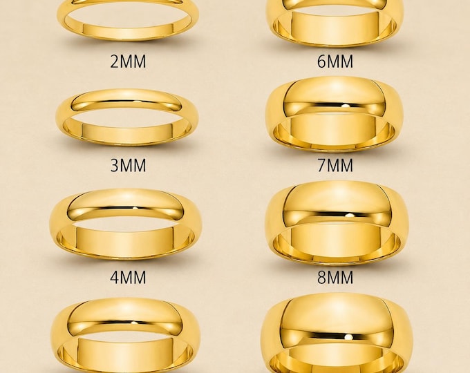 Custom Engraved Gold Tungsten Carbide Wedding Band Ring, Personalized His & Hers Promise Ring Set, Unisex Comfort Fit Custom Ring Jewelry